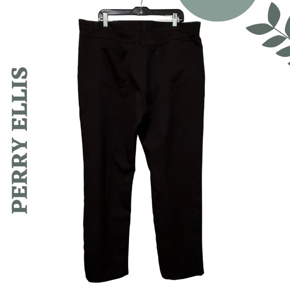 Perry Ellis Portfolio Black Dress Pants 38x32 - Picture 3 of 9